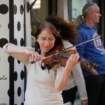 woman playing violin